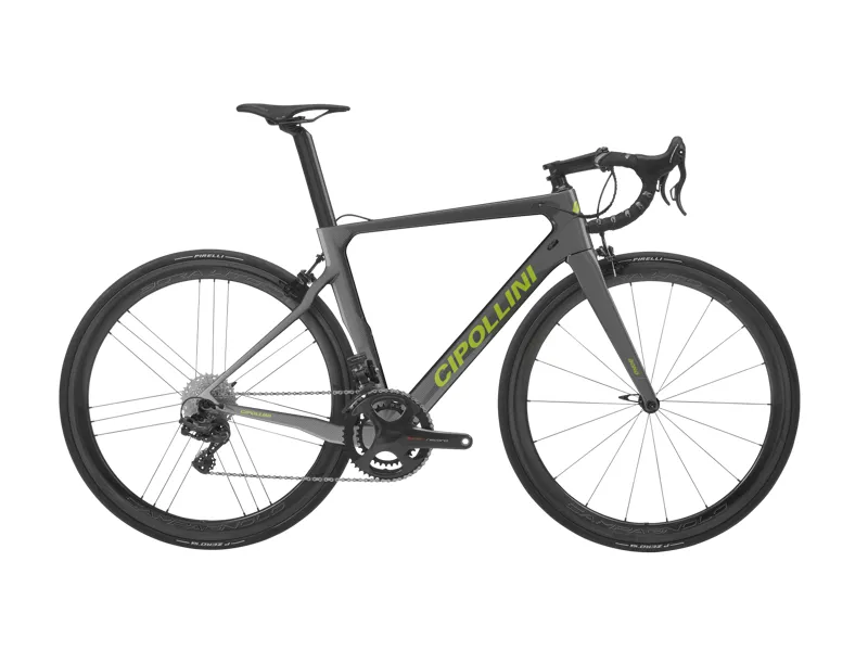 Cipollini Bond 2 Frameset Naked Carbon frame with lime green Logo