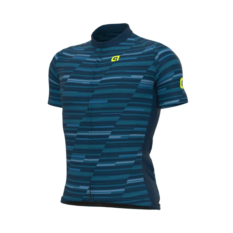 Ale Solid Step Short Sleeve Mens Jersey in Blue