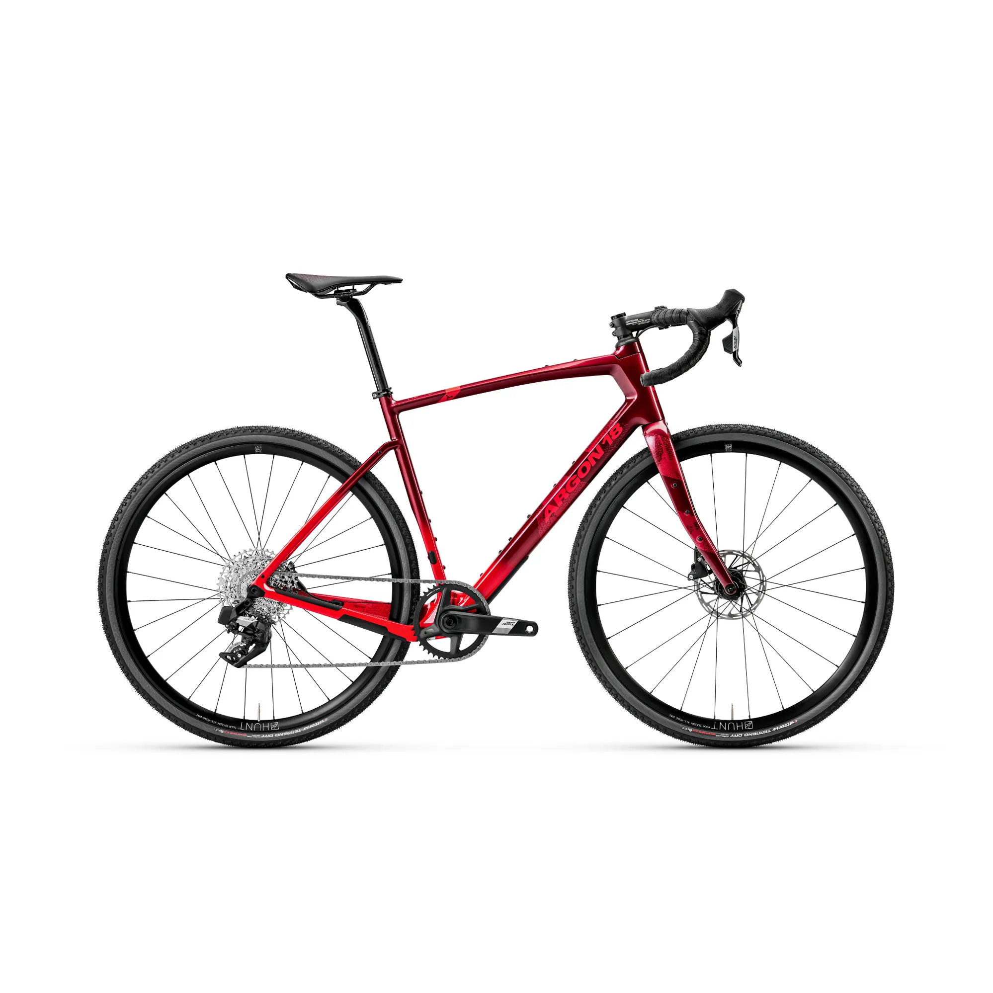 Argon 18 Dark Matter Gravel Bike in Inferno Red with Apex AXS