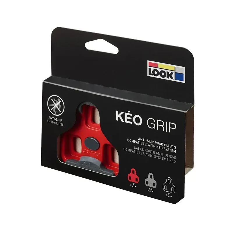 Look Keo Grip 0deg Cleats in Red-4
