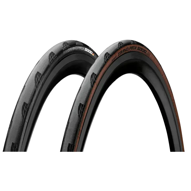 Continental Grand Prix 5000 700c Road Race Clincher Tyre in Black/Tan