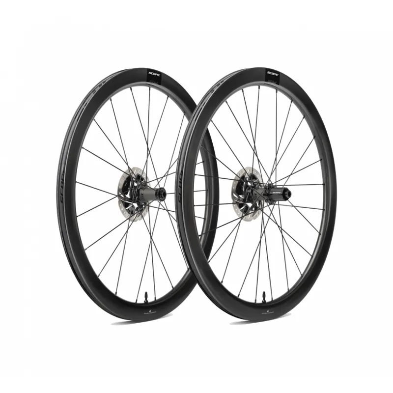 Scope S4 45mm Carbon Road Black Disc Sram XDR Wheelset  