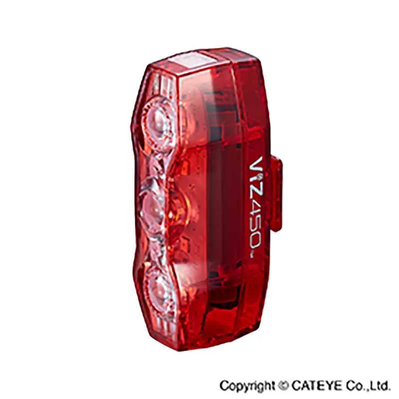 Cateye Viz 450 Rear Bike Light: size