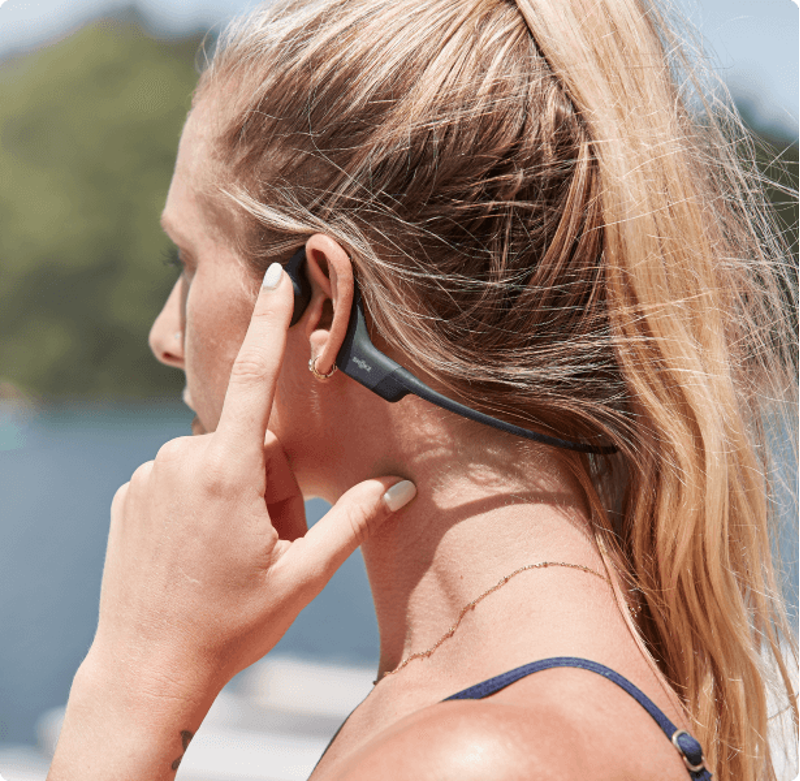 Shokz Open Run Bone Conduction Headphones Blue-7