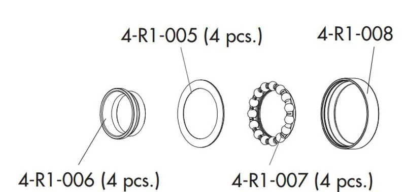 Fulcrum RF1134826 RS-100 HB-RE100 Hub Bearings Kit