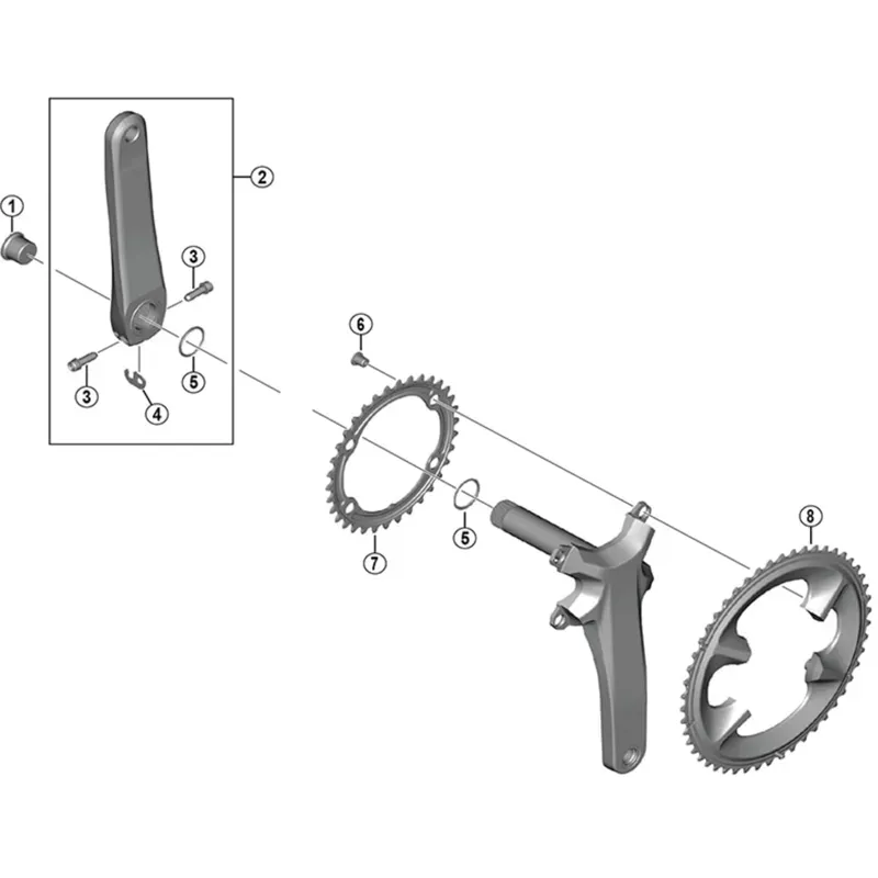 Shimano Spares FCR7100 Chainring 34-tooth in Black-1